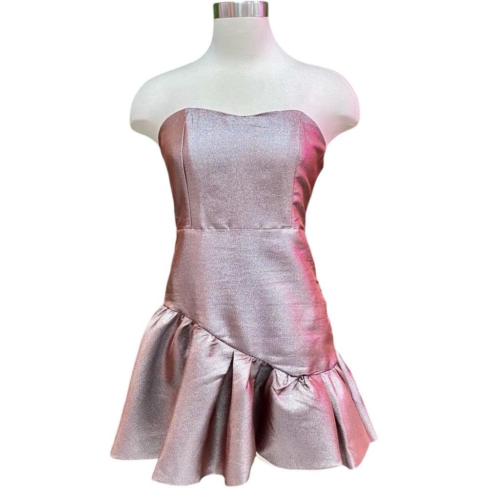 DO+BE Ruched Peplum‎ Babydoll Mini Dress
